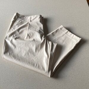 a new day Pleated Faux Leather Pants Women Size 18 Cream